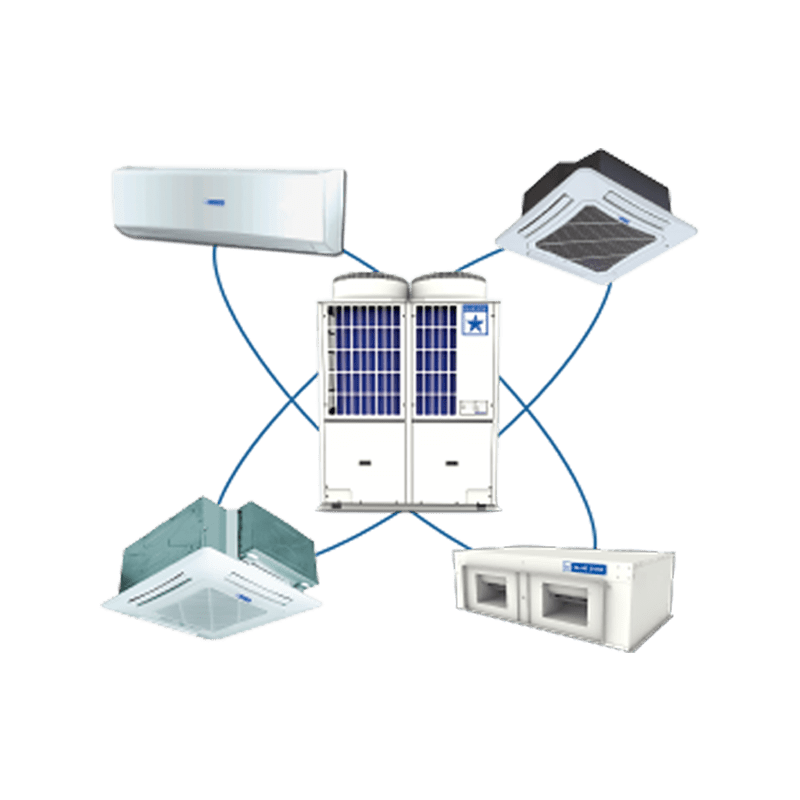 Система VRF VRV. Мультизональная система кондиционирования. VRF-SR-01. ВРВ система кондиционирования.